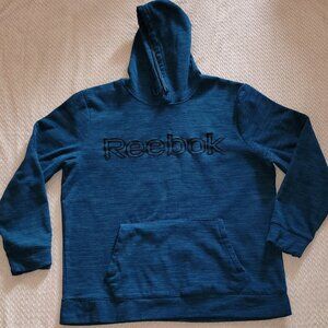 Men's XL Reebok Sweatshirt with hood & Single pocket, Sapphire in color